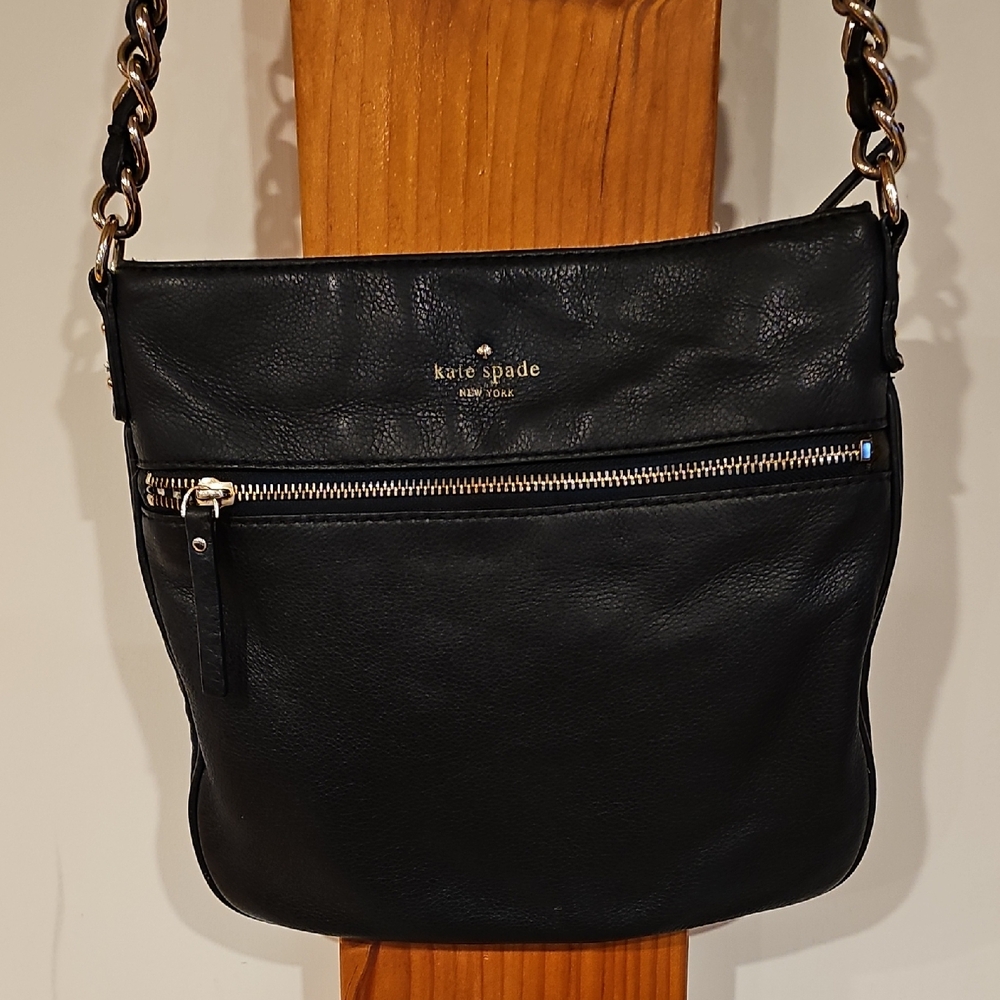 Kate Spade Black Leather Chain Strap Shoulder Bag
